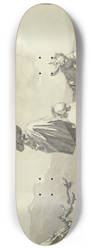 Francesco Londonio - Hirte und Hirtin bei einem Esel 8.25 inch art skate deck Francesco Londonio - Hirte und Hirtin bei einem Esel 8.25 inch art skate deck