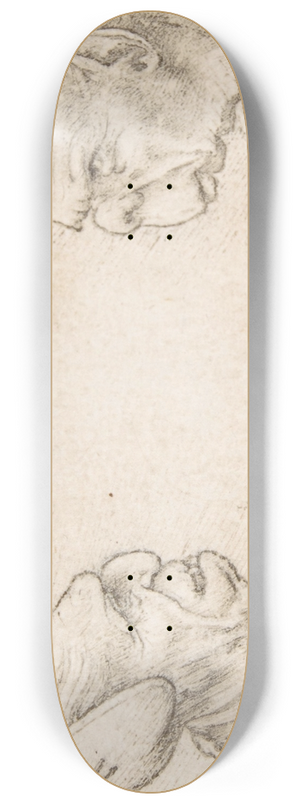 Francesco Melzi - A Grotesque Couple; Old Woman with an Elaborate Headdress and Old Man with Large Ears and Lacking a Chin 8.25 inch art skate deck Francesco Melzi - A Grotesque Couple; Old Woman with an Elaborate Headdress and Old Man with Large Ears and Lacking a Chin 8.25 inch art skate deck