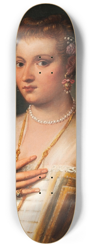 Francesco Montemezzano - Portrait of a young Venetian woman 8.25 inch art skate deck