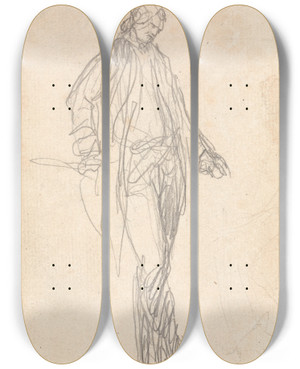 Triptych art skateboard deck of George Romney Major Thomas Pearson by George Romney (1734-1802) Triptych art skateboard deck of George Romney Major Thomas Pearson by George Romney (1734-1802)