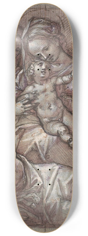 Francesco Rustici - The Virgin Mary and the Child Jesus with John the Baptist as a boy, Bernardino of Siena, Kathrine of Siena, the archangel Michael and a bearded saint 8.25 inch art skate deck Francesco Rustici - The Virgin Mary and the Child Jesus with John the Baptist as a boy, Bernardino of Siena, Kathrine of Siena, the archangel Michael and a bearded saint 8.25 inch art skate deck