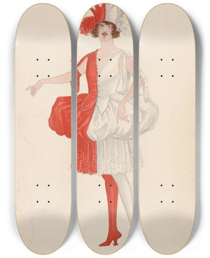Triptych art skateboard deck of Will R Barnes Untitled_12 by Will R Barnes (1939) Triptych art skateboard deck of Will R Barnes Untitled_12 by Will R Barnes (1939)