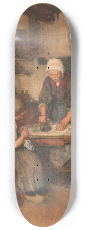 Albert Neuhuys - Interieur met strijkende vrouw en naaiend kind 8.25 inch art skate deck