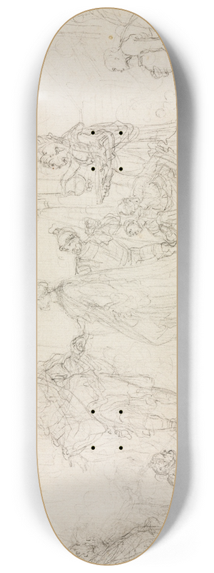 Francesco Solimena - Meeting of Solomon and Queen of Sheba 8.25 inch art skate deck