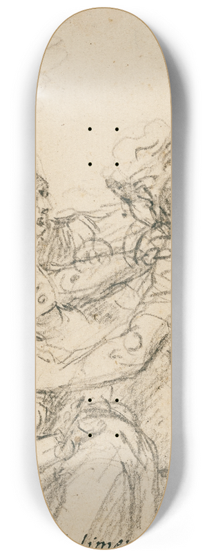 Francesco Solimena - Study for the Death of Messalina 8.25 inch art skate deck