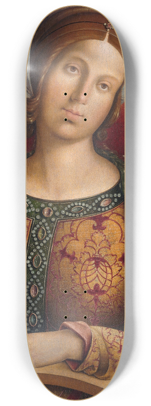 Francesco Zaganelli di Bosio - Saint Catherine of Alexandria 8.25 inch art skate deck Francesco Zaganelli di Bosio - Saint Catherine of Alexandria 8.25 inch art skate deck
