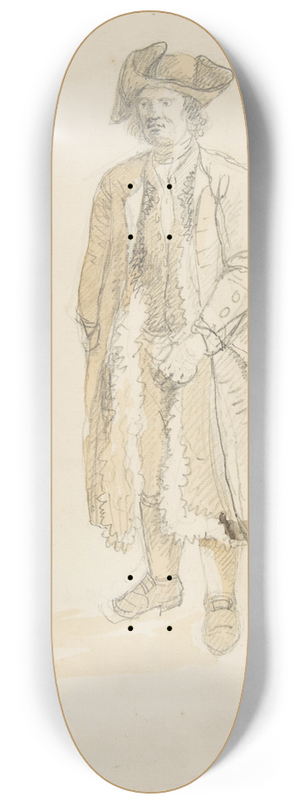 Francesco Zuccarelli - Man Standing in Three-Quarter View Facing Left 8.25 inch art skate deck