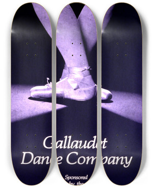 Triptych art skateboard deck of National Institutes Of Health Gallaudet Dance Company by National Institutes Of Health (1887)