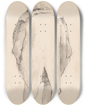 Triptych art skateboard deck of Giovanni Battista Tiepolo Caricature Of A Man Wearing A Wig And A Tricorne Seen From Behind_1 by Giovanni Battista Tiepolo (1696-1770) Triptych art skateboard deck of Giovanni Battista Tiepolo Caricature Of A Man Wearing A Wig And A Tricorne Seen From Behind_1 by Giovanni Battista Tiepolo (1696-1770)