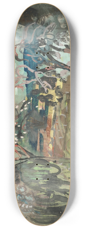 Frances Hodgkins - Cherry tree at The Croft, Bradford on Tone, Taunton 8.25 inch art skate deck