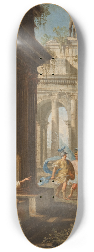 Alberto Carlieri - Classical Buildings with Columns I 8.25 inch art skate deck