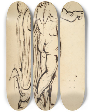 Triptych art skateboard deck of Benjamin Robert Haydon Study Of A Group Of Standing Figures by Benjamin Robert Haydon (1786-1846) Triptych art skateboard deck of Benjamin Robert Haydon Study Of A Group Of Standing Figures by Benjamin Robert Haydon (1786-1846)