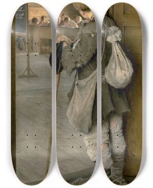 Triptych art skateboard deck of Nikolai Bogdanovbelsky At The School Door by Nikolai Bogdanov-Belsky (1868-1945) Triptych art skateboard deck of Nikolai Bogdanovbelsky At The School Door by Nikolai Bogdanov-Belsky (1868-1945)