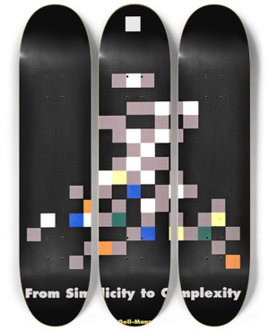 Triptych art skateboard deck of National Institutes Of Health From Simplicity To Complexity by National Institutes Of Health (1887)