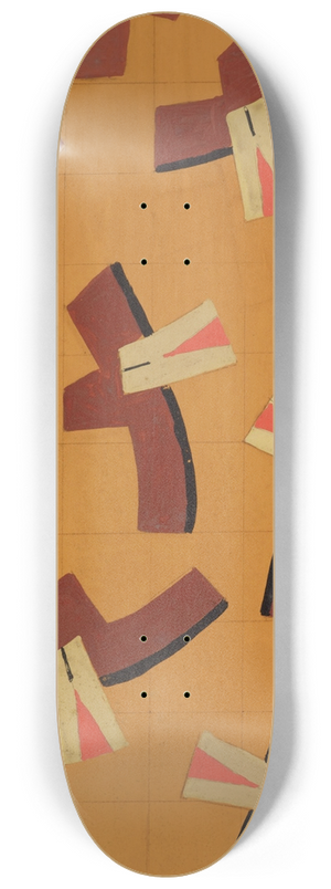 Frances Hodgkins - Untitled (Textile design no III) 8.25 inch art skate deck