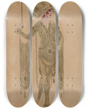 Triptych art skateboard deck of Will R Barnes Cgolden Man by Will R Barnes (1939) Triptych art skateboard deck of Will R Barnes Cgolden Man by Will R Barnes (1939)