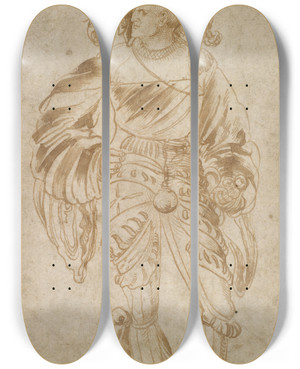 Triptych art skateboard deck of Niklaus Manuel Eidgenosse_2 by Niklaus Manuel (1484-1530)
