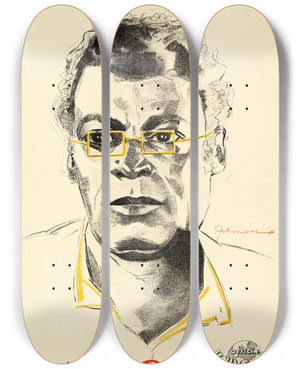 Triptych art skateboard deck of Eric Rohman Uncle Toms Cabin Onkel Tom by Eric Rohman (1891-1949) Triptych art skateboard deck of Eric Rohman Uncle Toms Cabin Onkel Tom by Eric Rohman (1891-1949)