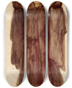 Triptych art skateboard deck of John Butler Yeats Maude Gonne Mcbride 18661953 Actress And Revolutionary by John Butler Yeats (1839-1922)