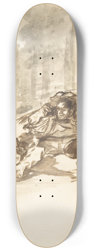 Francisco de Goya - A man stabbing another 8.25 inch art skate deck Francisco de Goya - A man stabbing another 8.25 inch art skate deck