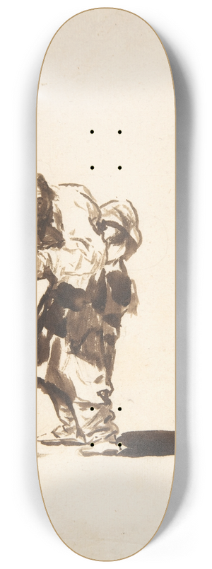 Francisco de Goya - Beggar with a staff in his left hand 8.25 inch art skate deck