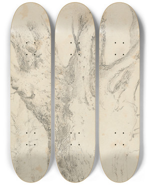 Triptych art skateboard deck of David Charles Read Tree by David Charles Read (7901)