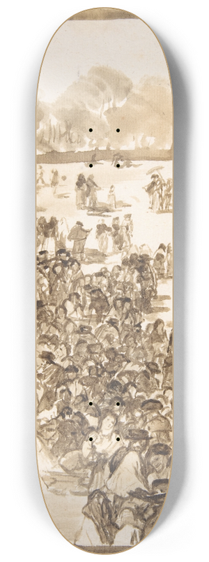 Francisco de Goya - Crowd in a Park 8.25 inch art skate deck