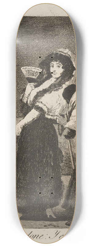 Francisco de Goya - Dios la perdone; Y era su madre. (For heavens sake; and it was her mother.) 8.25 inch art skate deck