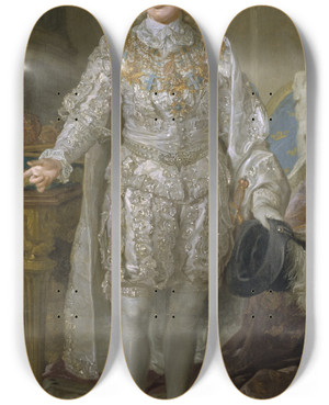 Triptych art skateboard deck of Lorens Pasch The Younger Gustav Iv Adolf As A Child by Lorens Pasch the Younger (1733-1805)