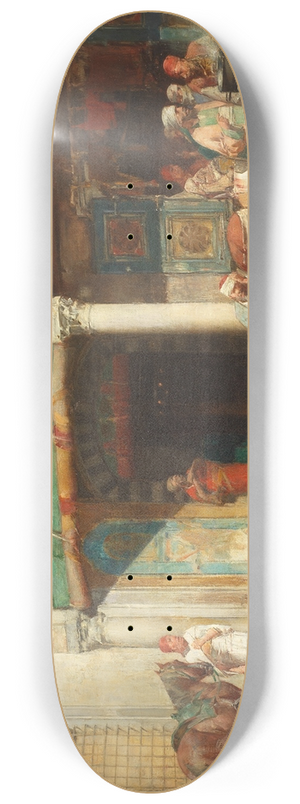 Alberto Pasini - Outside the mosque 8.25 inch art skate deck Alberto Pasini - Outside the mosque 8.25 inch art skate deck