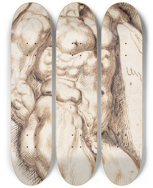 Triptych art skateboard deck of Peter Hansen Italienske Okser Popeji_1 by Peter Hansen (1868-1928) Triptych art skateboard deck of Peter Hansen Italienske Okser Popeji_1 by Peter Hansen (1868-1928)