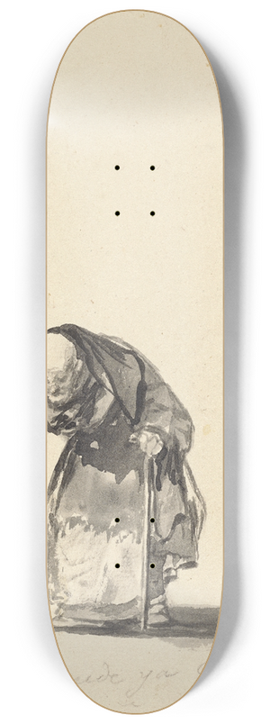 Francisco de Goya - He Can No Longer at the Age of Ninety-Eight 8.25 inch art skate deck