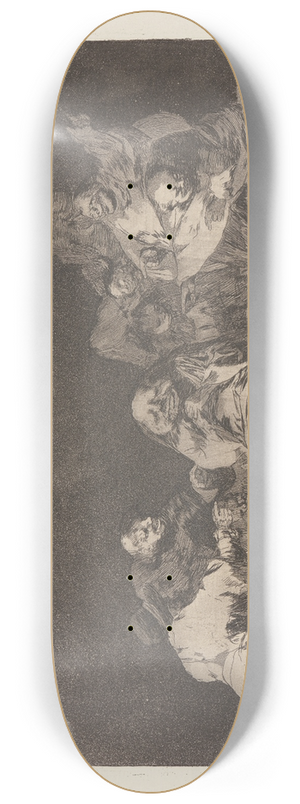 Francisco de Goya - He Who Does Not Like Thee Will Defame Thee in Jest [Loyalty] (El Que No Te Ama, Burlando te Difama [La Lealtad]) 8.25 inch art skate deck