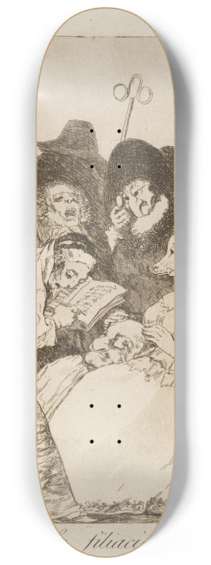 Francisco de Goya - La filiacion. (The filiation.) 8.25 inch art skate deck