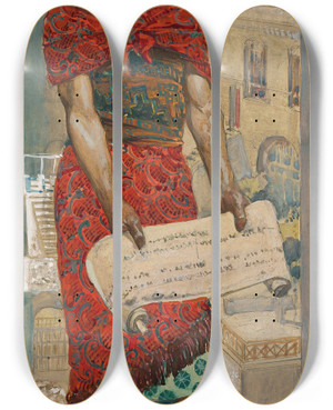 Triptych art skateboard deck of James Tissot Baruch by James Tissot (1836-1902) Triptych art skateboard deck of James Tissot Baruch by James Tissot (1836-1902)