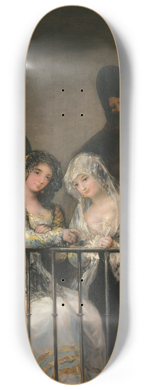 Francisco de Goya - Majas on a Balcony 8.25 inch art skate deck Francisco de Goya - Majas on a Balcony 8.25 inch art skate deck