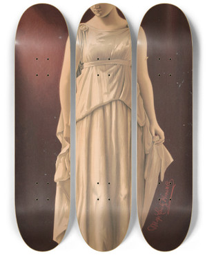 Triptych art skateboard deck of Lautz Wesp Bros Co Use Niagara Starch by Lautz Wesp Bros Co (19-20-)