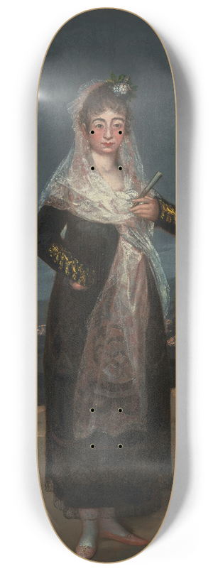 Francisco de Goya - Portrait of the Marquesa de Santiago 8.25 inch art skate deck Francisco de Goya - Portrait of the Marquesa de Santiago 8.25 inch art skate deck
