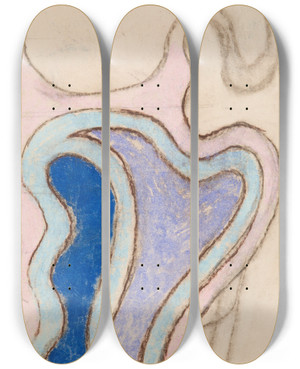 Triptych art skateboard deck of Stanisaw Wyspiaski Studium Ornamentu Do Dekoracji Malarskiej Kocioa Franciszkanw W Krakowie by Stanislaw Wyspianski (1869-1907)