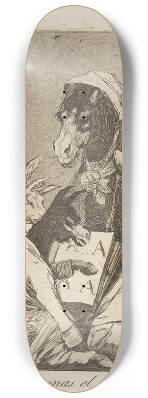 Francisco de Goya - Si sabr mas el discipulo (Might not the pupil know more) 8.25 inch art skate deck