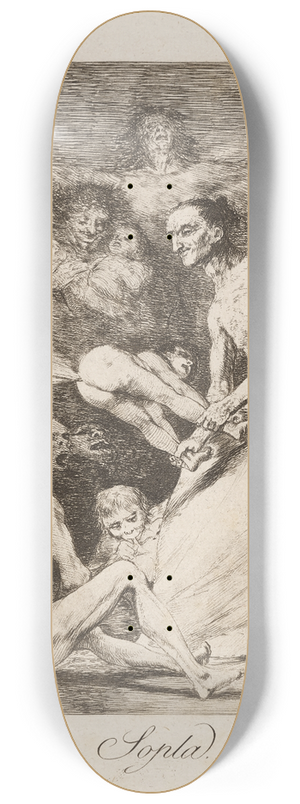 Francisco de Goya - Sopla. (Blow.) 8.25 inch art skate deck