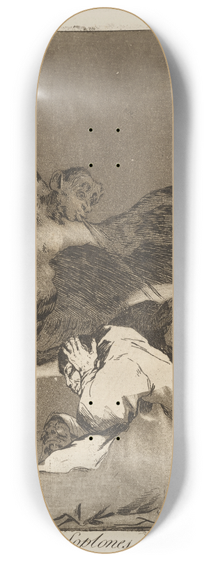 Francisco de Goya - Soplones. (Tale-bearersBlasts of wind) 8.25 inch art skate deck