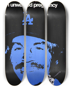 Triptych art skateboard deck of Us Department Of Health Human Services Nobody Wins With An Unwanted Pregnancy_2 by U.S.. Department of Health & Human Services (1953)