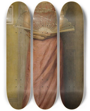 Triptych art skateboard deck of Kenyon Cox Louise Howland King Mrs Kenyon Cox by Kenyon Cox (1856-1919)