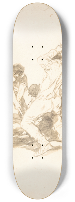 Francisco de Goya - Three men digging 8.25 inch art skate deck Francisco de Goya - Three men digging 8.25 inch art skate deck