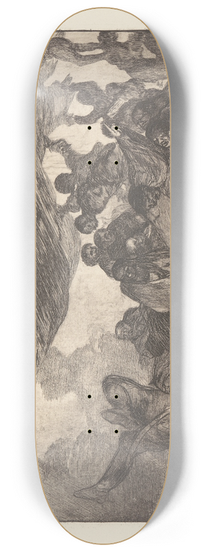 Francisco de Goya - Without Commending Himself either to God or the Devil [Clear Folly] (Sin Recomendarse a Dios ni al Diablo [Disparate Claro]) 8.25 inch art skate deck