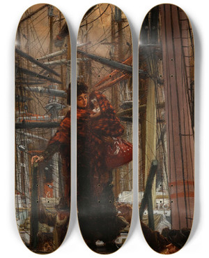 Triptych art skateboard deck of James Tissot Emigrants by James Tissot (1836-1902) Triptych art skateboard deck of James Tissot Emigrants by James Tissot (1836-1902)