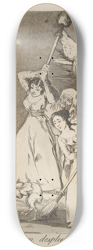 Francisco de Goya - Ya van desplumados. (There they go plucked.) 8.25 inch art skate deck