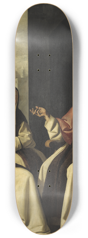 Francisco de Zurbarn and Workshop - Saint Jerome with Saint Paula and Saint Eustochium 8.25 inch art skate deck Francisco de Zurbarn and Workshop - Saint Jerome with Saint Paula and Saint Eustochium 8.25 inch art skate deck