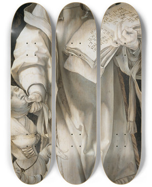 Triptych art skateboard deck of Matthias Grnewald Saint Cyriacus_1 by Matthias Grunewald (1480-1528) Triptych art skateboard deck of Matthias Grnewald Saint Cyriacus_1 by Matthias Grunewald (1480-1528)